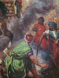 Olinda and Sophronia on the Pyre (detail)
